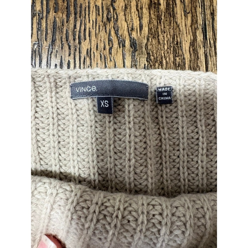 Vince Womens knit yak Wool Blend Sweater Cream XS - Picture 2 of 4